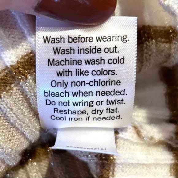 Nine West Ribbed Crewneck Striped Sweater M - Picture 6 of 9